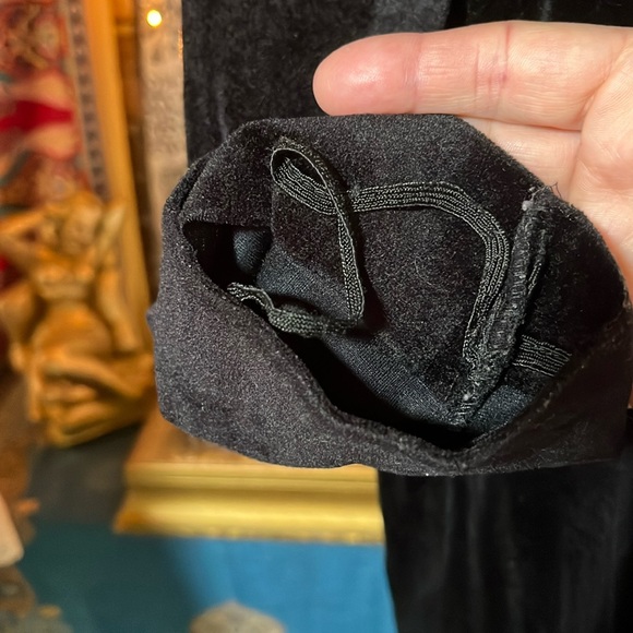 Heather Velour Robe Housecoat Lounging Gown Black Size 40” Bust - Picture 7 of 9